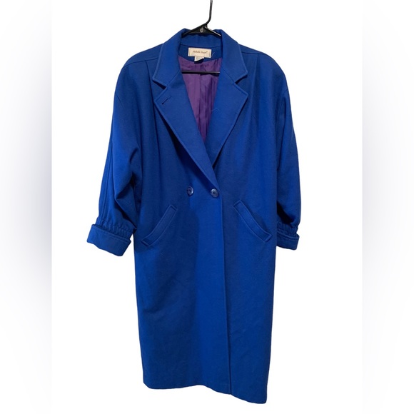 Vintage Jackets & Blazers - Vintage  Wool  Royal blue Winter Coat
